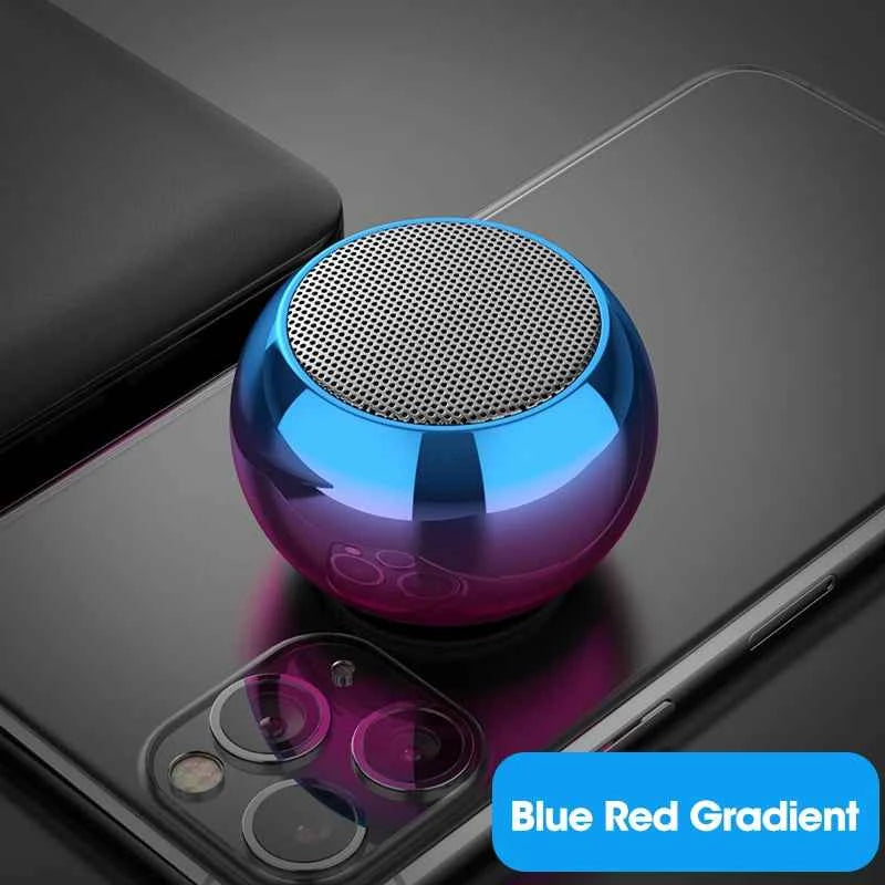 Hot Selling M3 Tws Super Mini Speaker Colorful Outdoor Portable 3D Round Small Loud Bass Wireless Bt Speaker Blue-red gradient My Store
