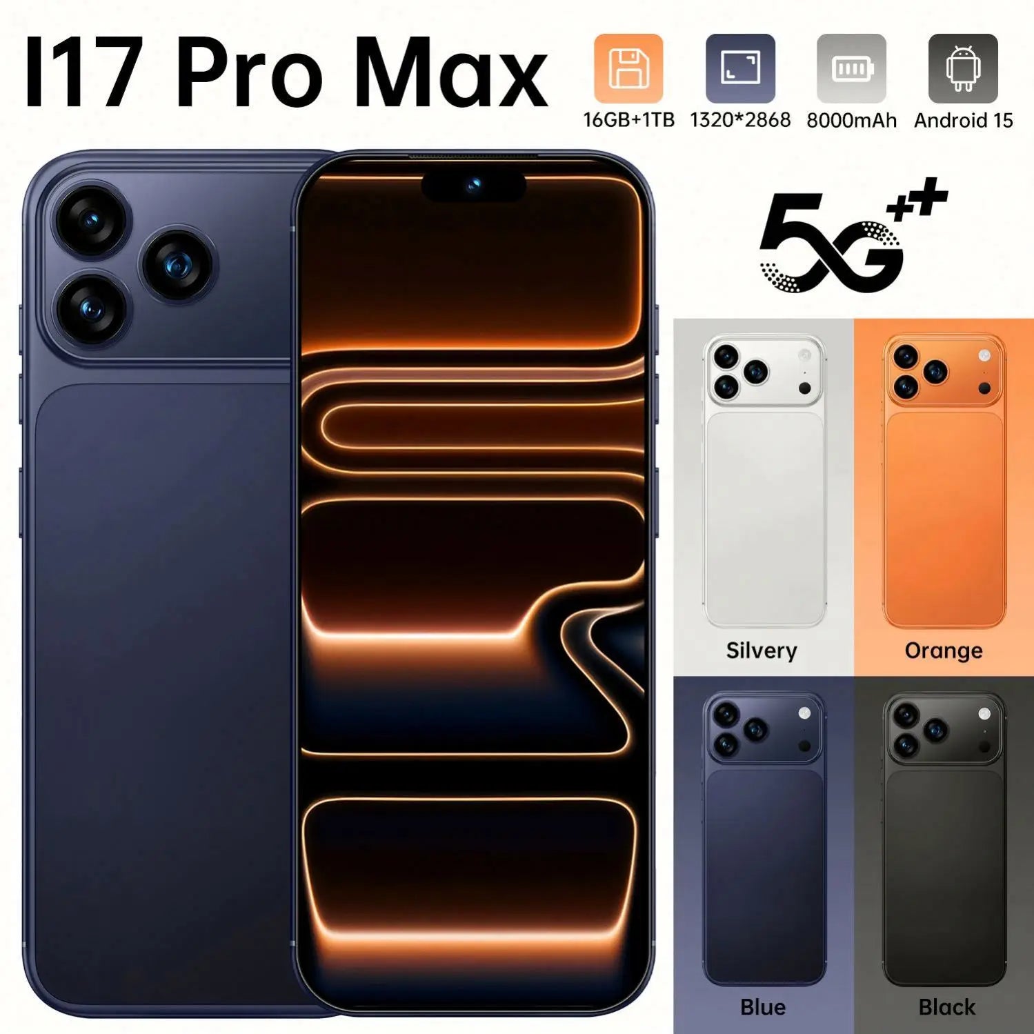 Close up view of the Tidesmit Promax A66 17 5G smartphone showing metallic frame buttons and charging port design