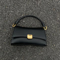 Lzx High-quality Ladies Luxury New Design Black PU-lined Magnetic Clasp Lock Two-strap Square Underarm Handbag 2026