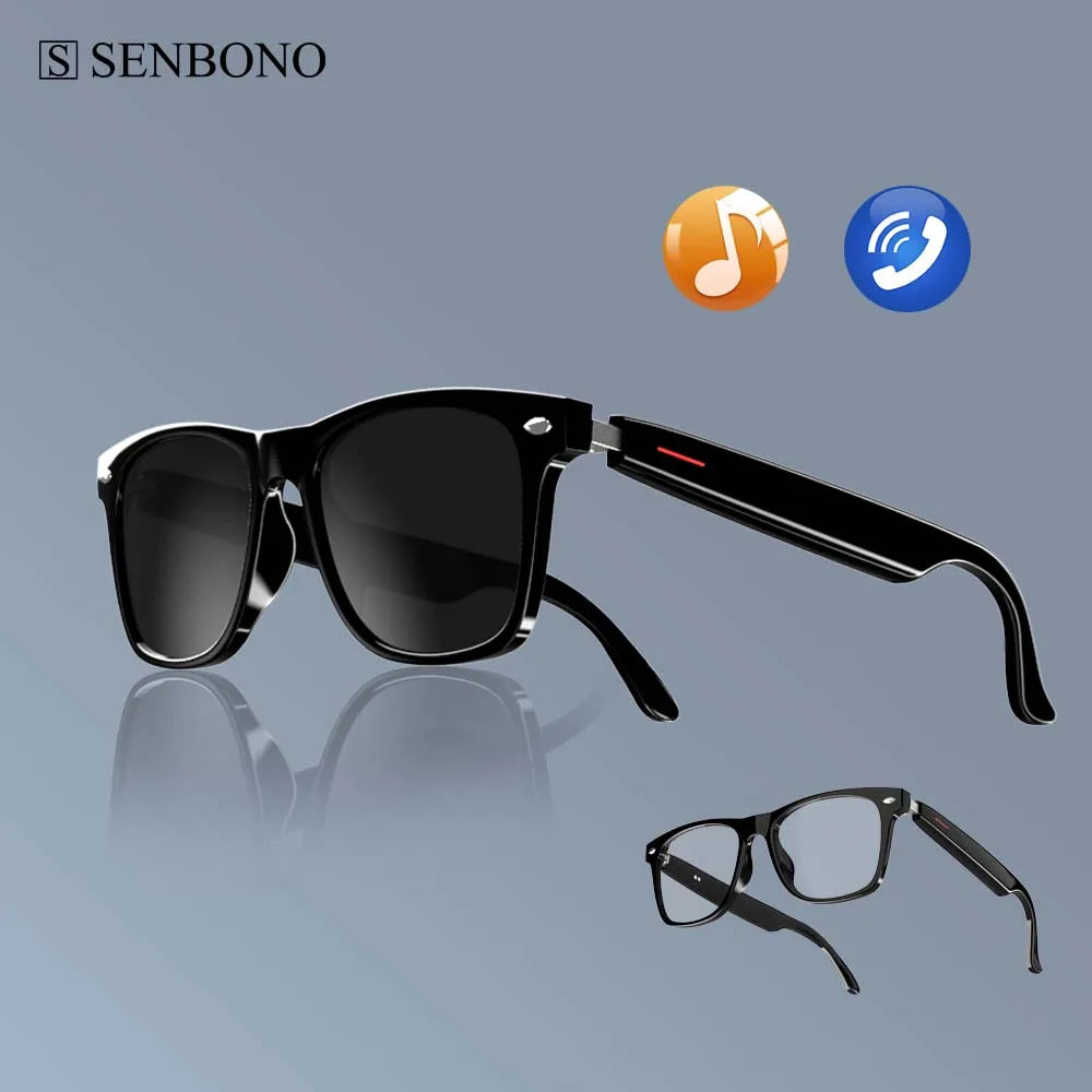 SENBONO Smart Glasses E13 Wireless BT 5.0 Sunglasses Outdoor Smart Sport Hands-Free Call Music Headphone Anti-Blue Eyeglasses Tidesmit