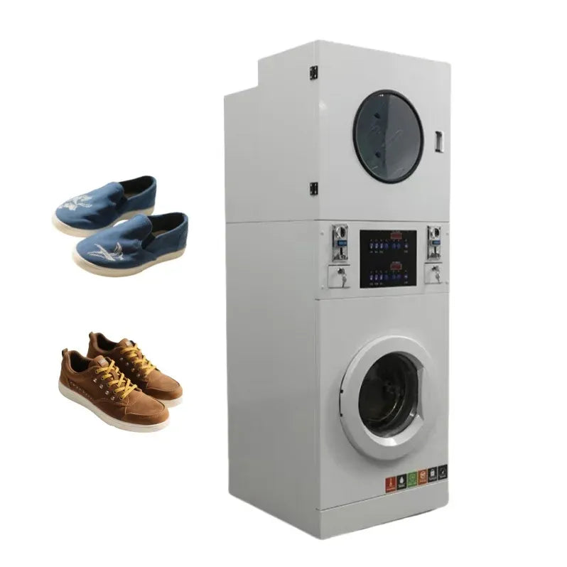 Commercial Shoe Washer Dryer with Coin Operated Auto Stack Design