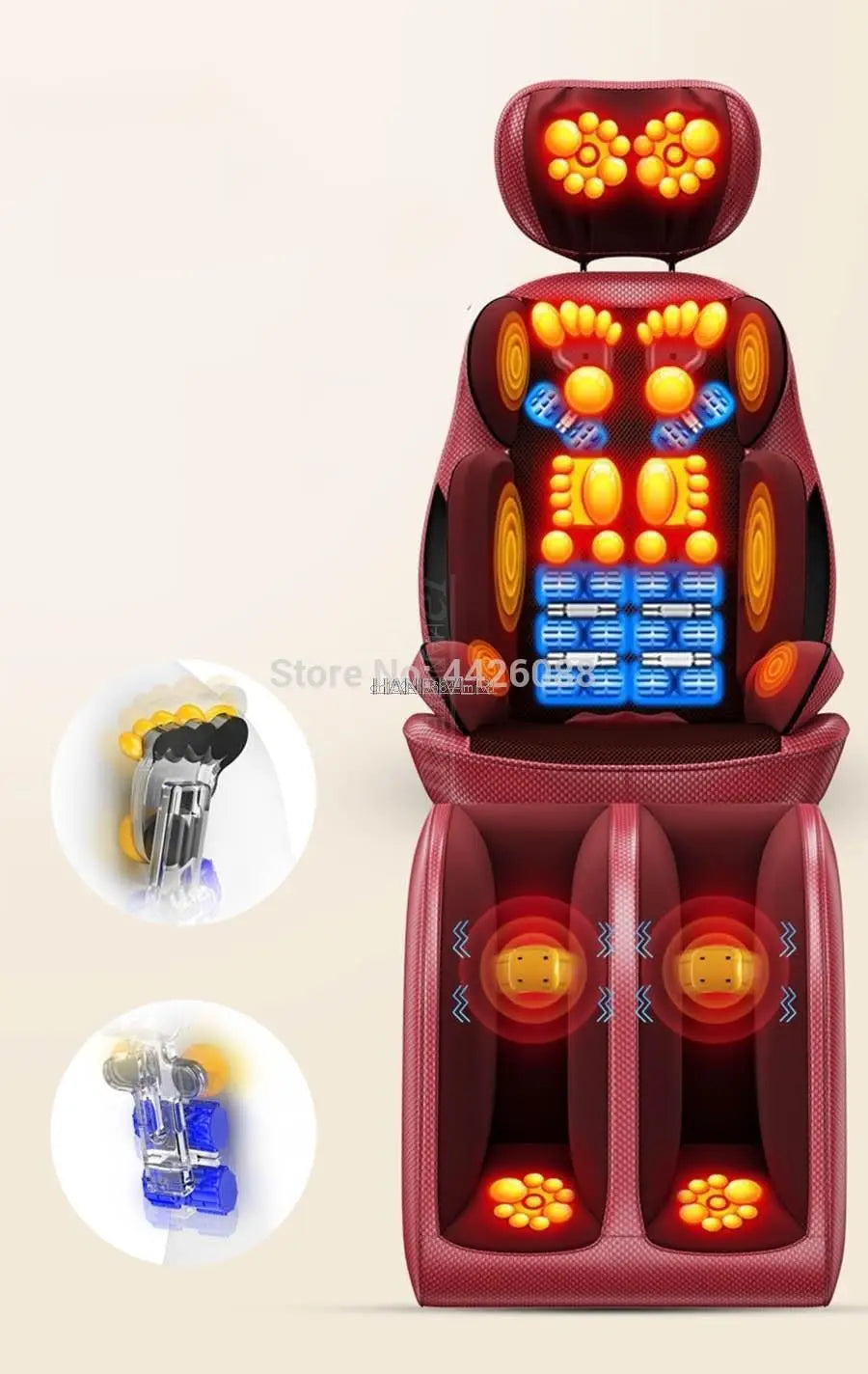Full Body Electric Massage Chair - Deep Tissue Physiotherapy Brown Massage Chairs Tidesmit