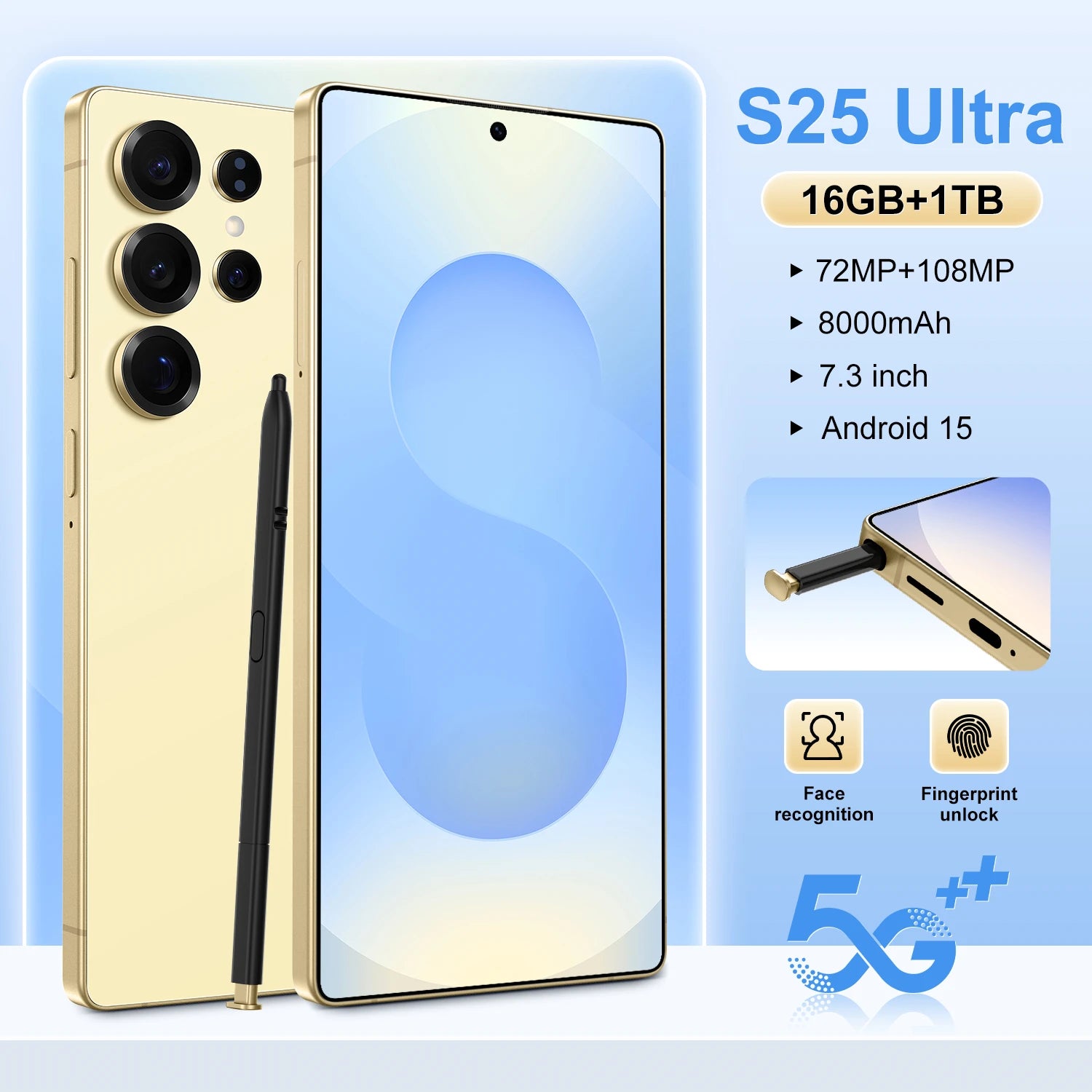 S25 Ultra 5G Smartphone | 16GB RAM, 1TB Storage, AMOLED Display Tidesmit