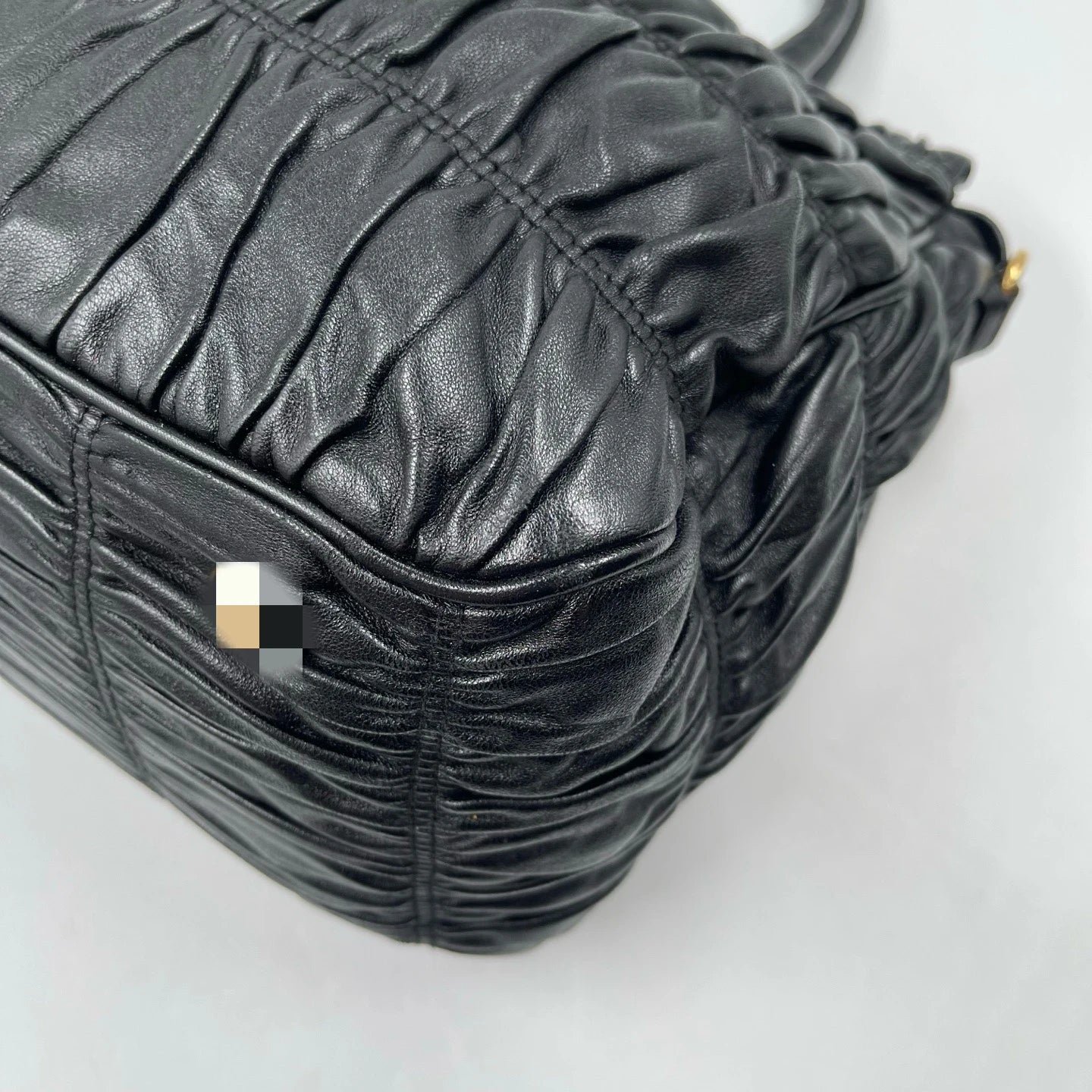 Luxury Second-hand Black Classic Retro Pleated Design Elegant Women's Crossbody Tote Handbag