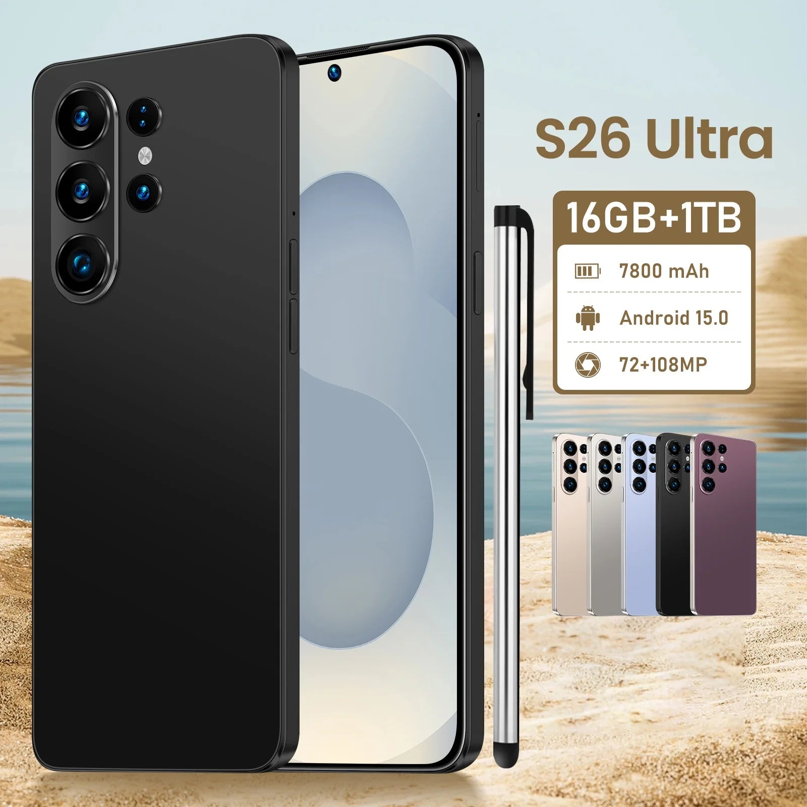 Unlocked 5G Smartphone: 7.3 Inch AMOLED Display, 16GB RAM, 1TB Storage Tidesmit