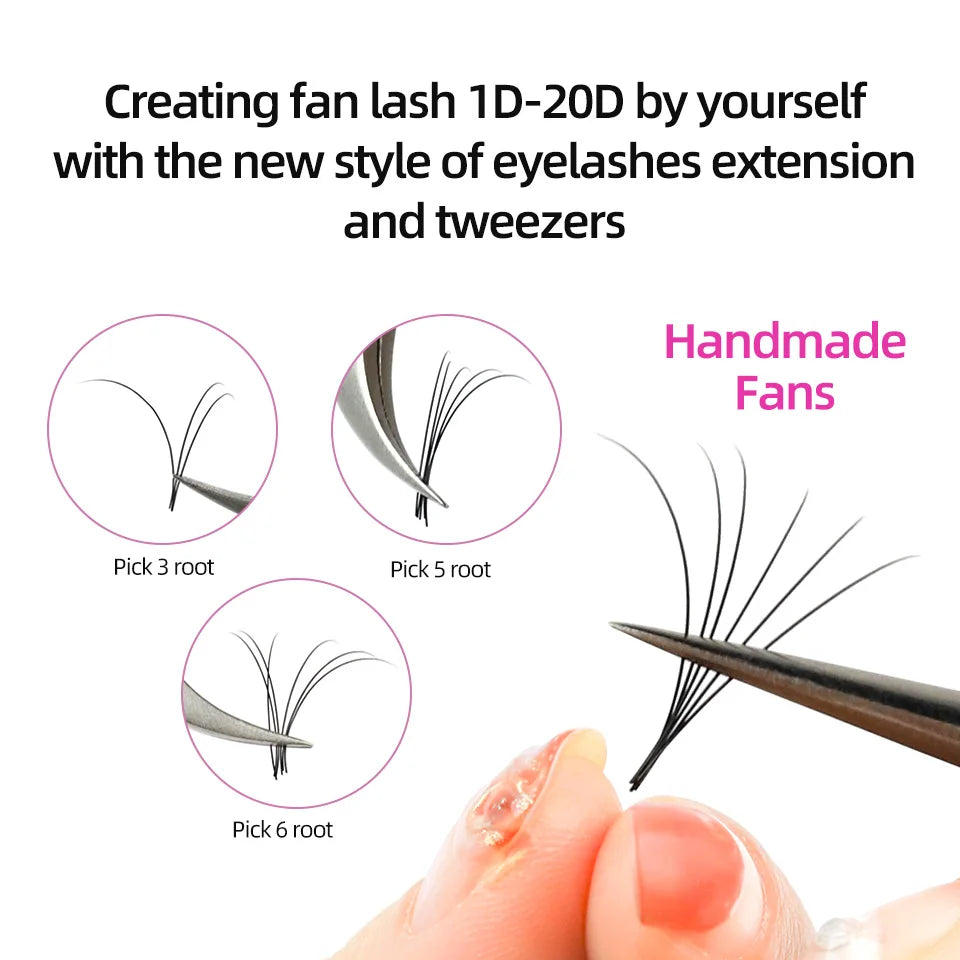 Russian Volume Eyelash Extensions – 0.03mm Handmade Silk Fans | Tidesmit