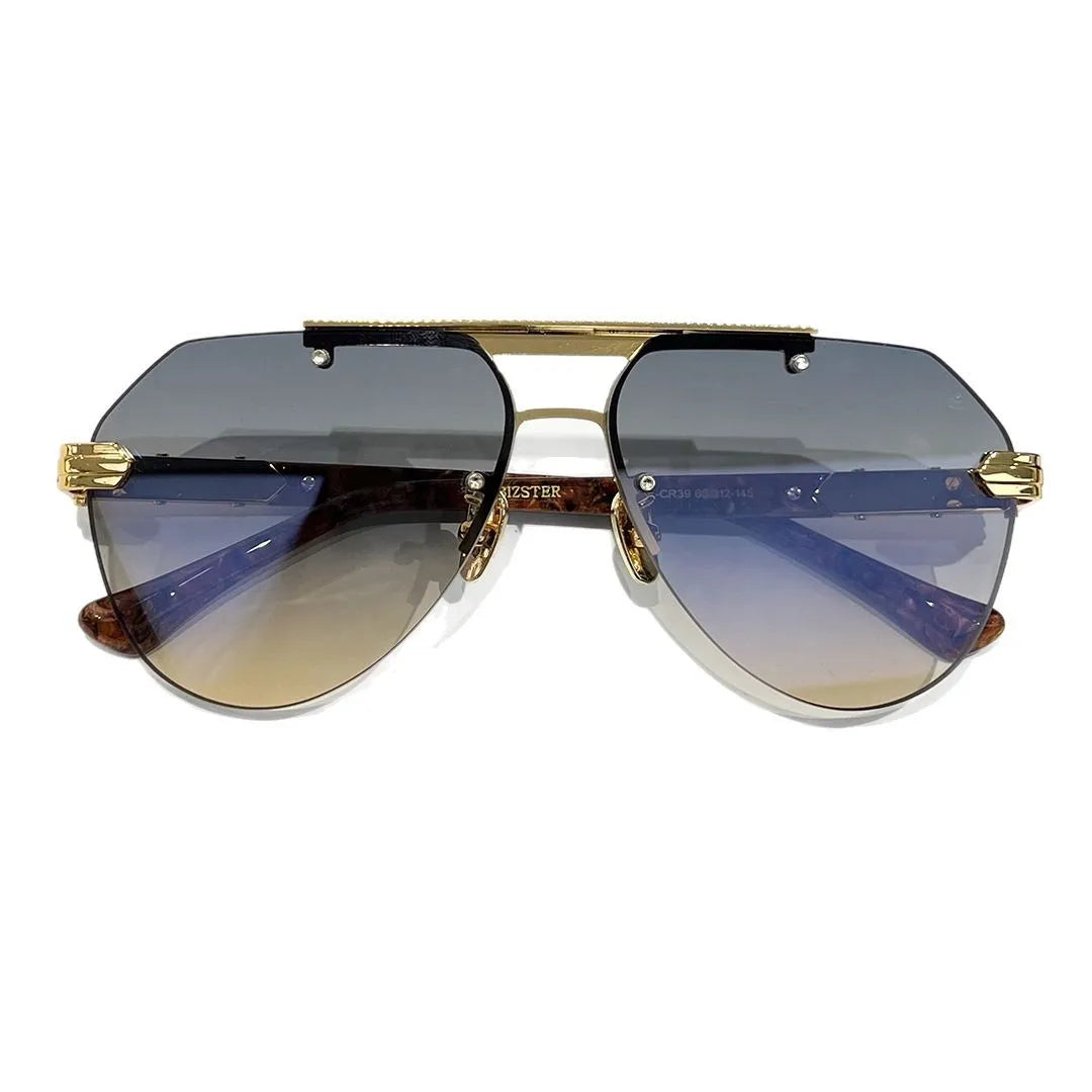 BIZSTER Luxury Frameless Fashion Toad Shaped Sunglasses UV400 Optical Casual Unisex Outdoor Use Model 6024