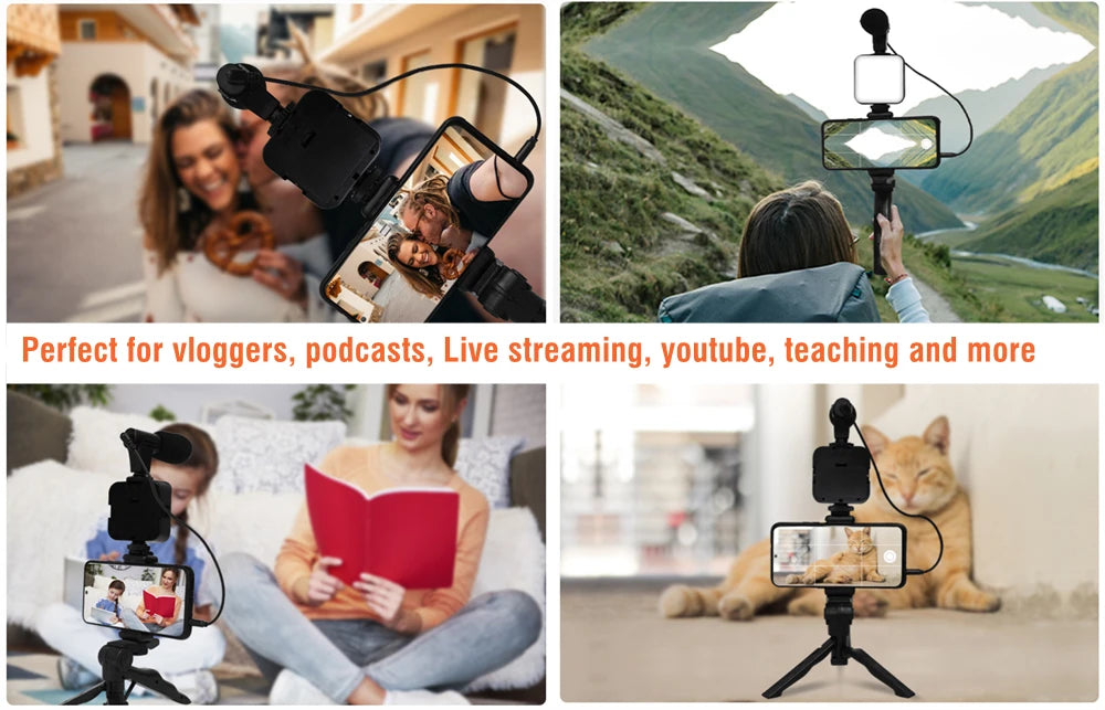 Top Seller Microphone Stand Video Ring Light for Cell Phone Tidesmit