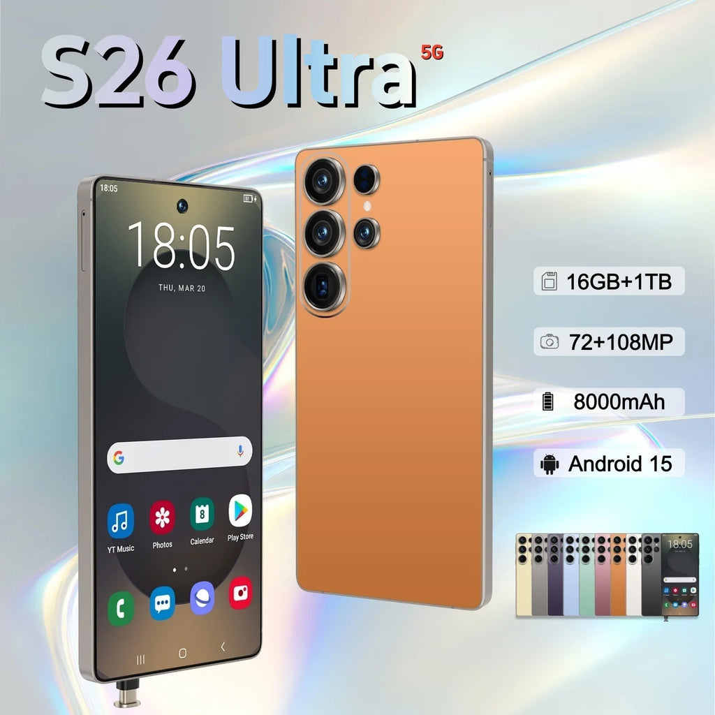 S26 Ultra 5G LTE smartphone in French version with 108MP camera 120Hz OLED display and 1TB storage