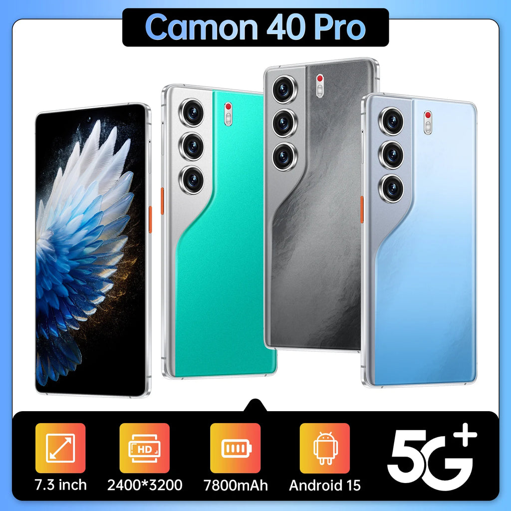 Camon 40 Pro 5G Smartphone, 1TB 16GB RAM - Dual SIM Android 15 Tidesmit