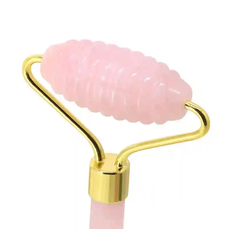 Rose Quartz Face Roller and Gua Sha Set - Premium Facial Massage Tool Massage Roller Tidesmit