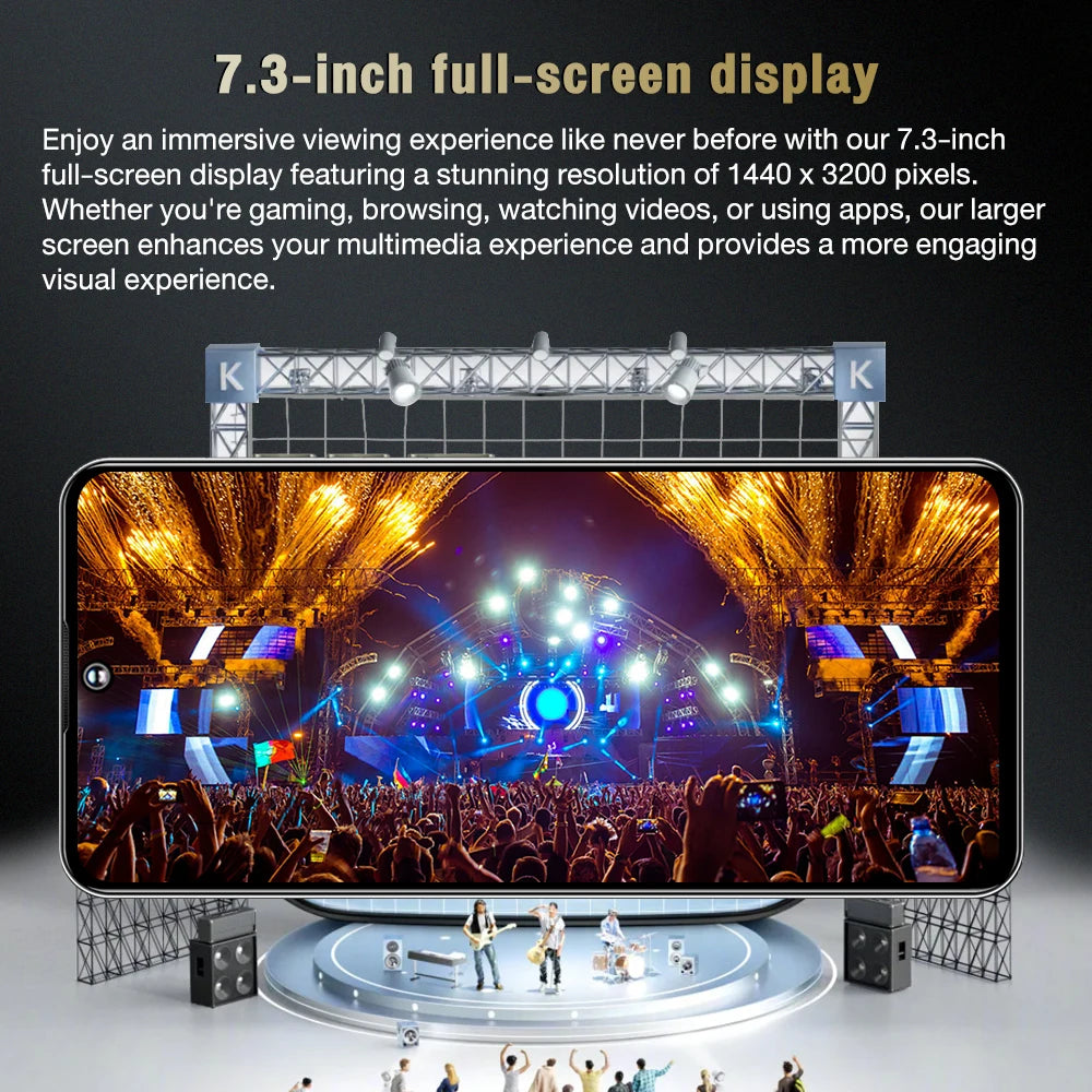 Tidesmit S24 Ultra 5G smartphone with 16GB RAM, 1TB storage, and 7.3-inch display for high-performance mobile gaming.