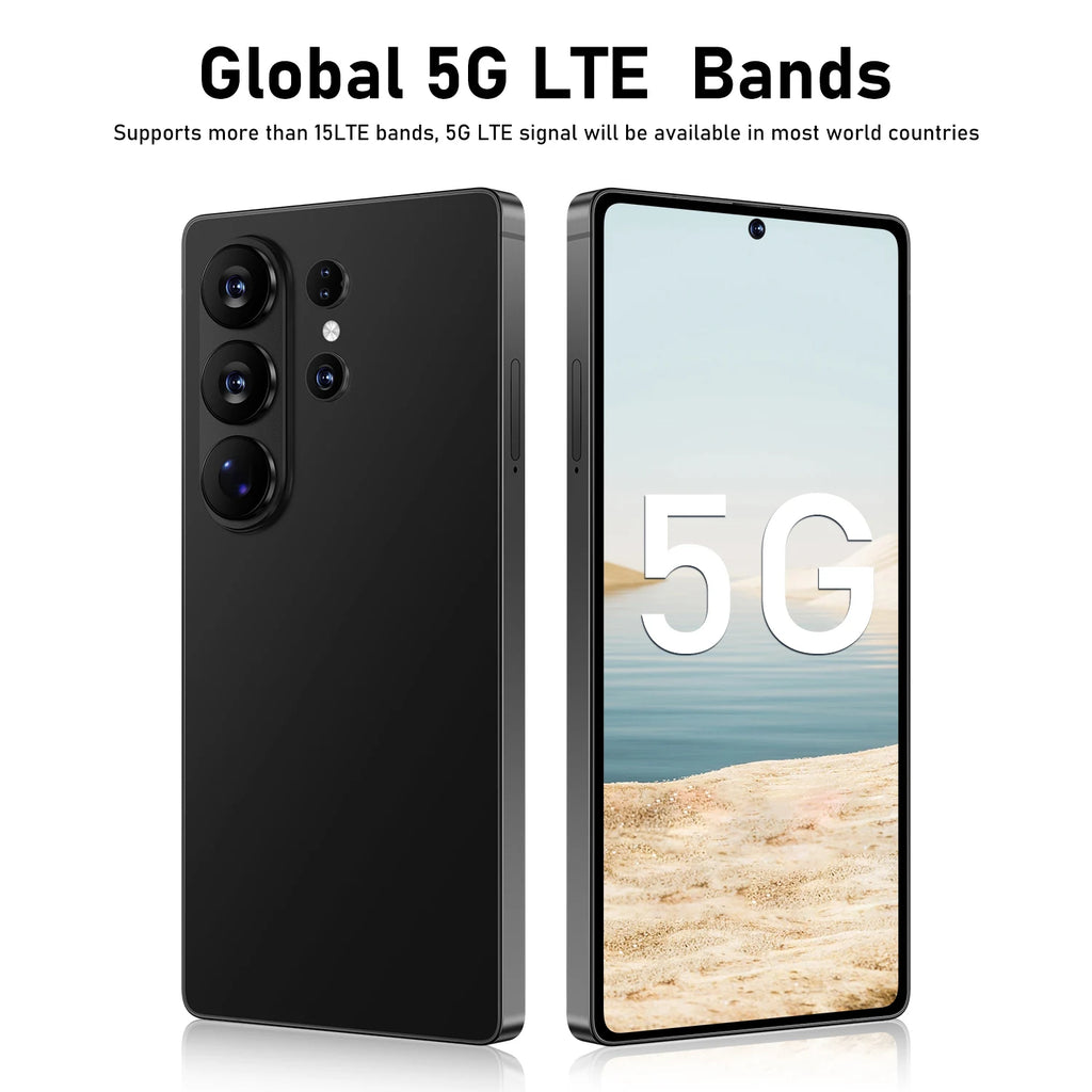 Tidesmit S26 Ultra Android 15 smartphone with 7.3 inch display 22GB RAM 2TB storage and unlocked dual SIM slots