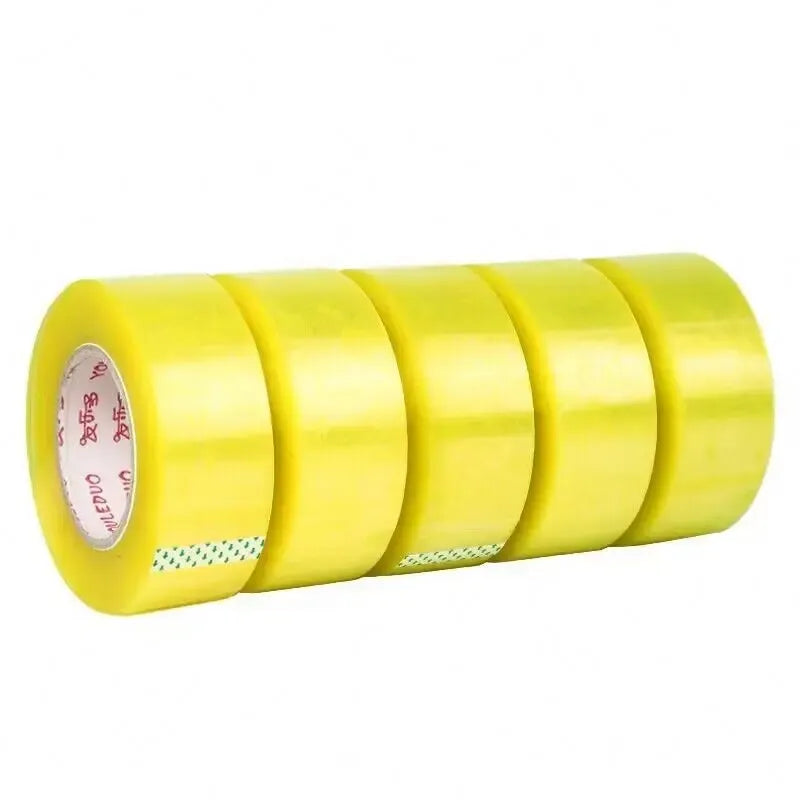 Yellow adhesive masking tape roll, single-sided carton sealing tape