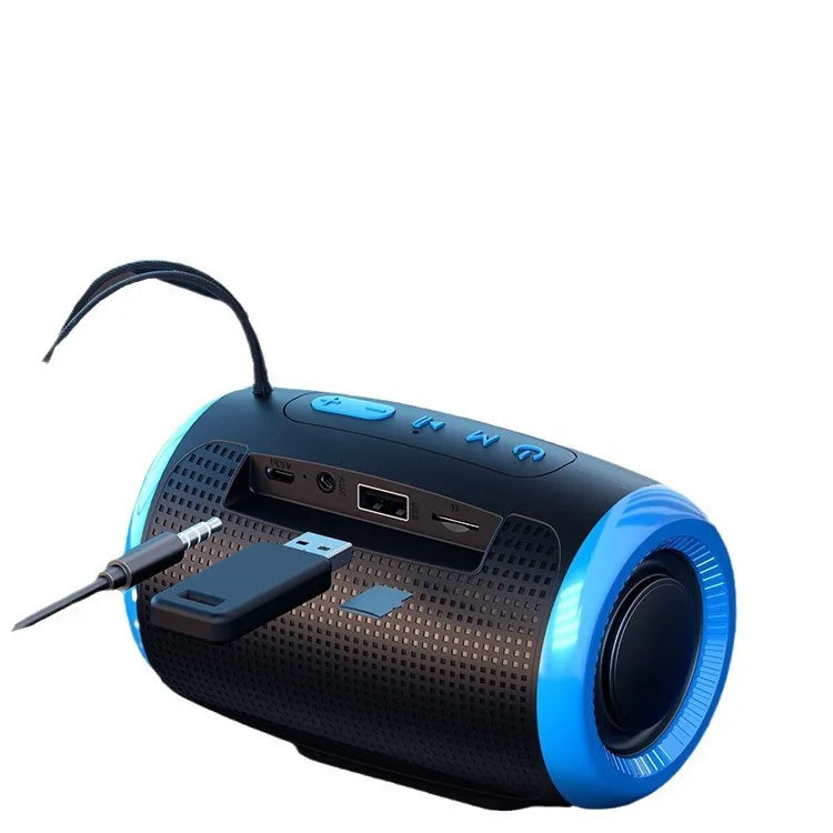 Hot Sale Waterproof Outdoor Speaker RGB Lighting Effect Bluetooth Speakers for Party Blue My Store