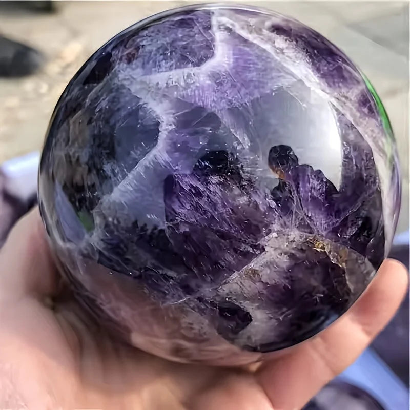 Wholesale Natural Crystal Dream Amethyst Sphere Polished Crystal with Engraving Technique for Home Decor