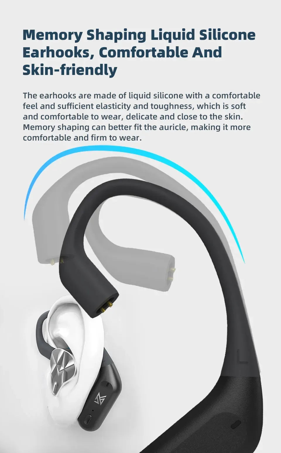 Bluetooth Wireless Adapter for KZ IEM C Pin Ear Hooks - Tidesmit Tidesmit
