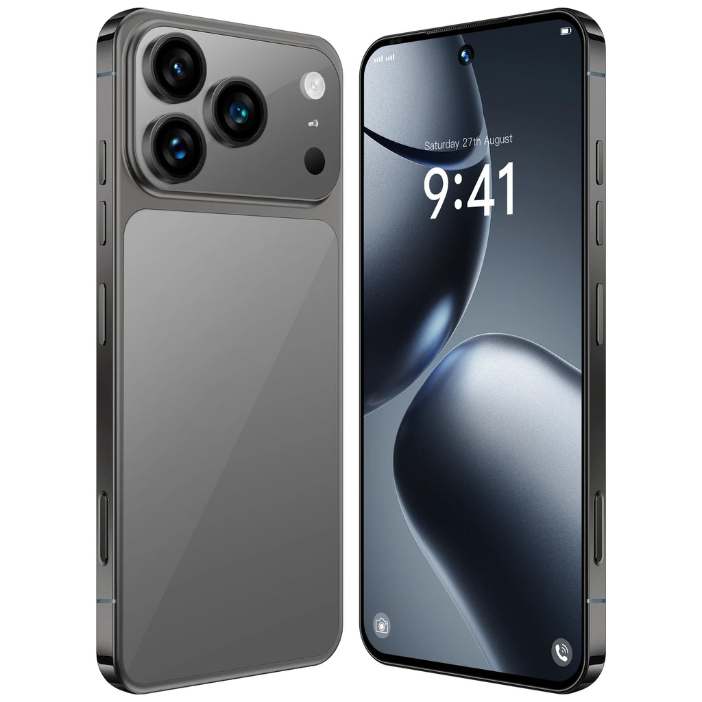 Tidesmit I17 Pro 7.3-inch 5G smartphone with Deca-Core CPU, Android 15, and 8000mAh battery.