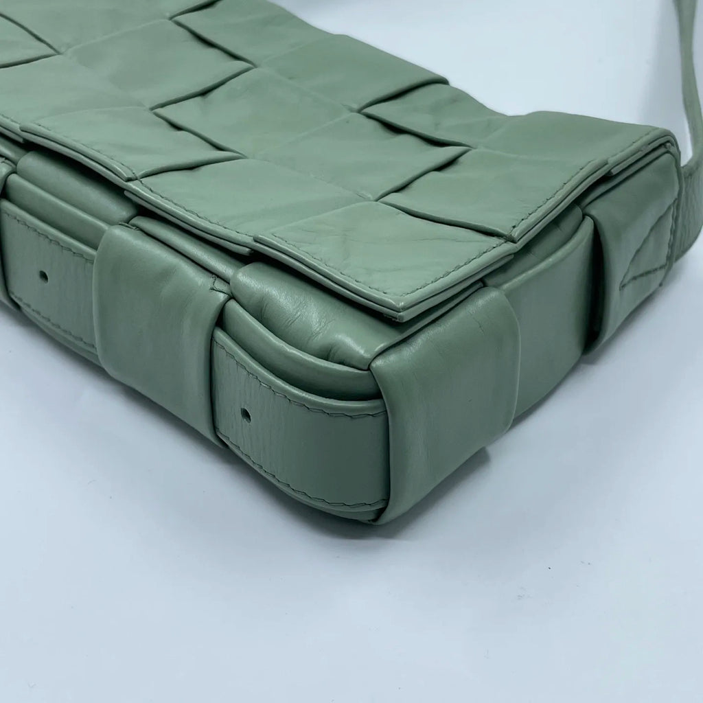 Luxury Pre-Owned Designer Wholesale, Light Green Woven Shoulder Bag, Fashion Statement Piece