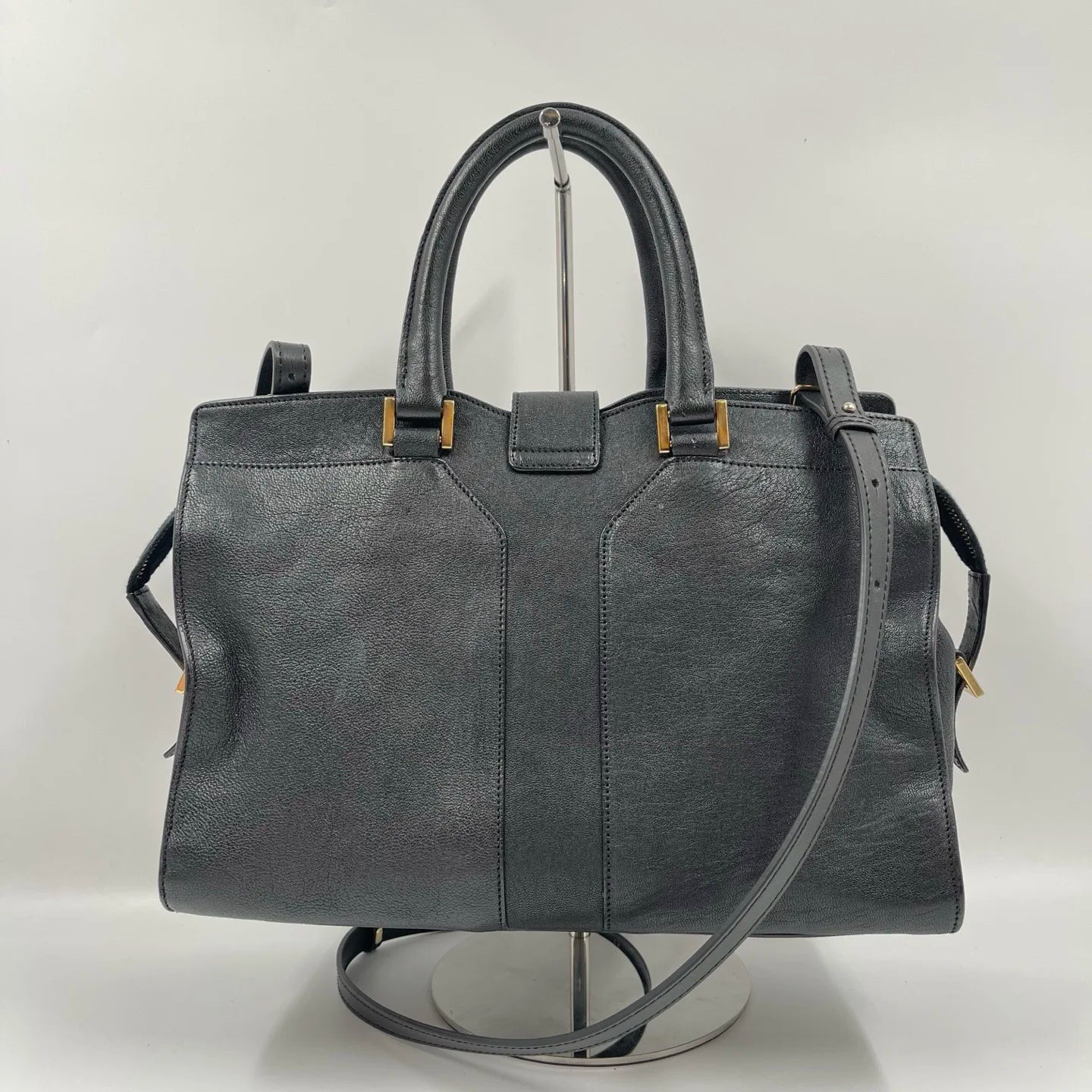 Luxury Genuine Leather Unisex Pillow Shape Handbag with Two Straps Classic Retro Design Versatile All Seasons Use