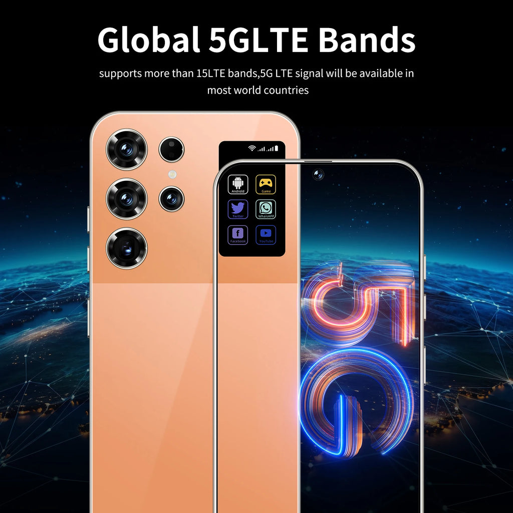 New S26 Ultra Smart 5G Smartphone 16GB+1TB Storage Android14 Cellphone  7.3 Inch HD Screen Unlocked 4G/5G Mobile Phone - Tidesmit