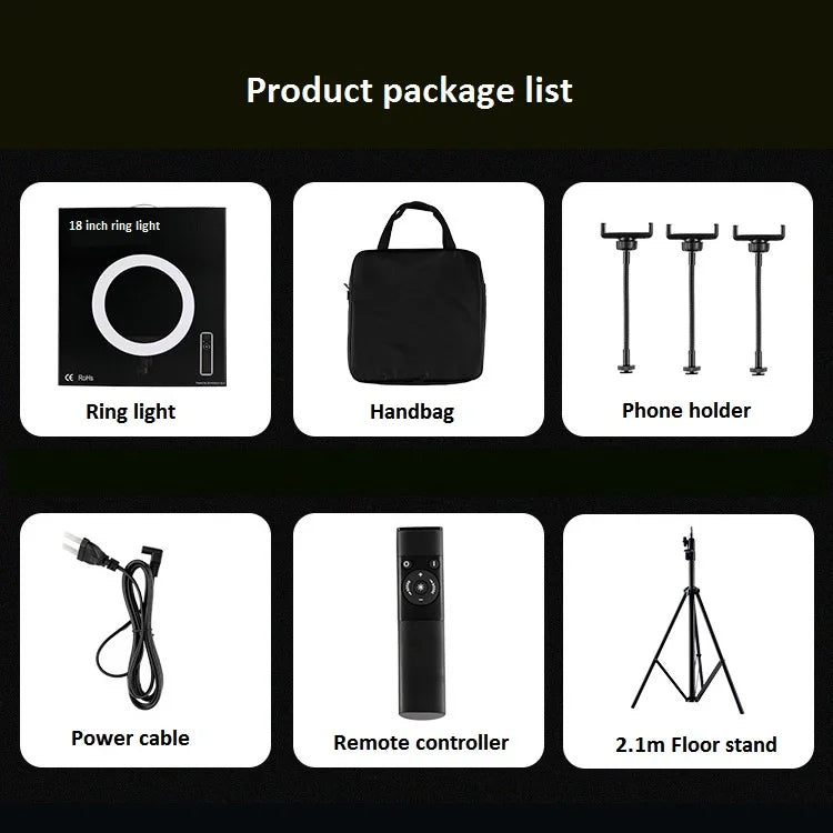 Super Brightness 21 22 Inch Dimmable Makeup Fill Lamp Live Stream Selfie Led Ring Light for Phone Youtube TikTok Video Tidesmit