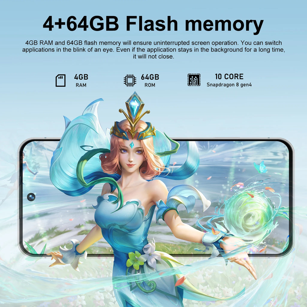 5G Smartphone 7.3 Inch AMOLED 16GB RAM 1TB Storage Unlocked Mobile Tidesmit