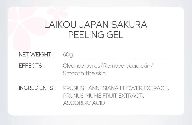 Sakura Exfoliating Face Scrub Gel - Deep Pore Cleanser for Smooth Skin Scrubs Treatments Tidesmit