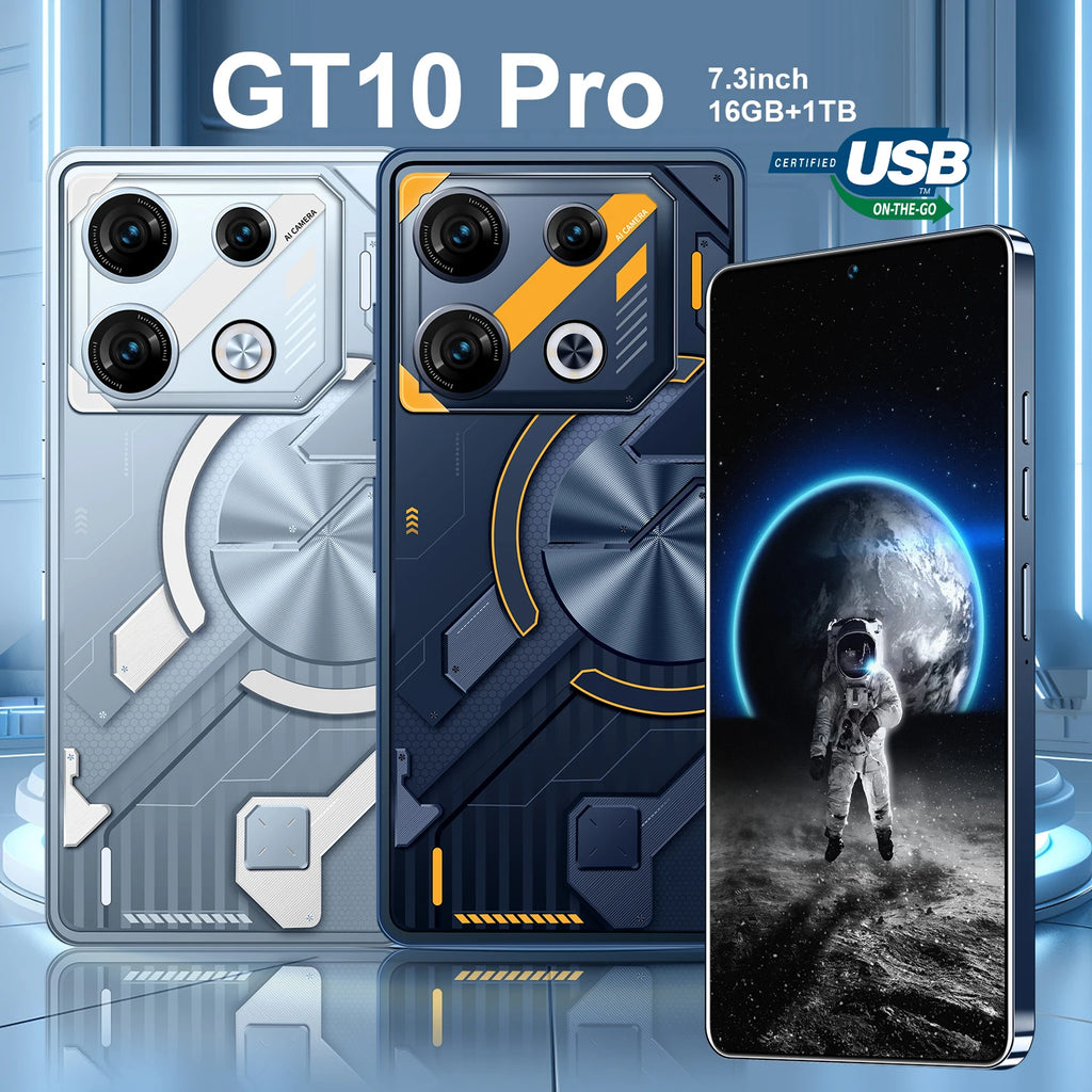 GT10 Pro Android Smart 5G Phone with 16GB RAM & 1TB Storage HighDef Screen - Tidesmit