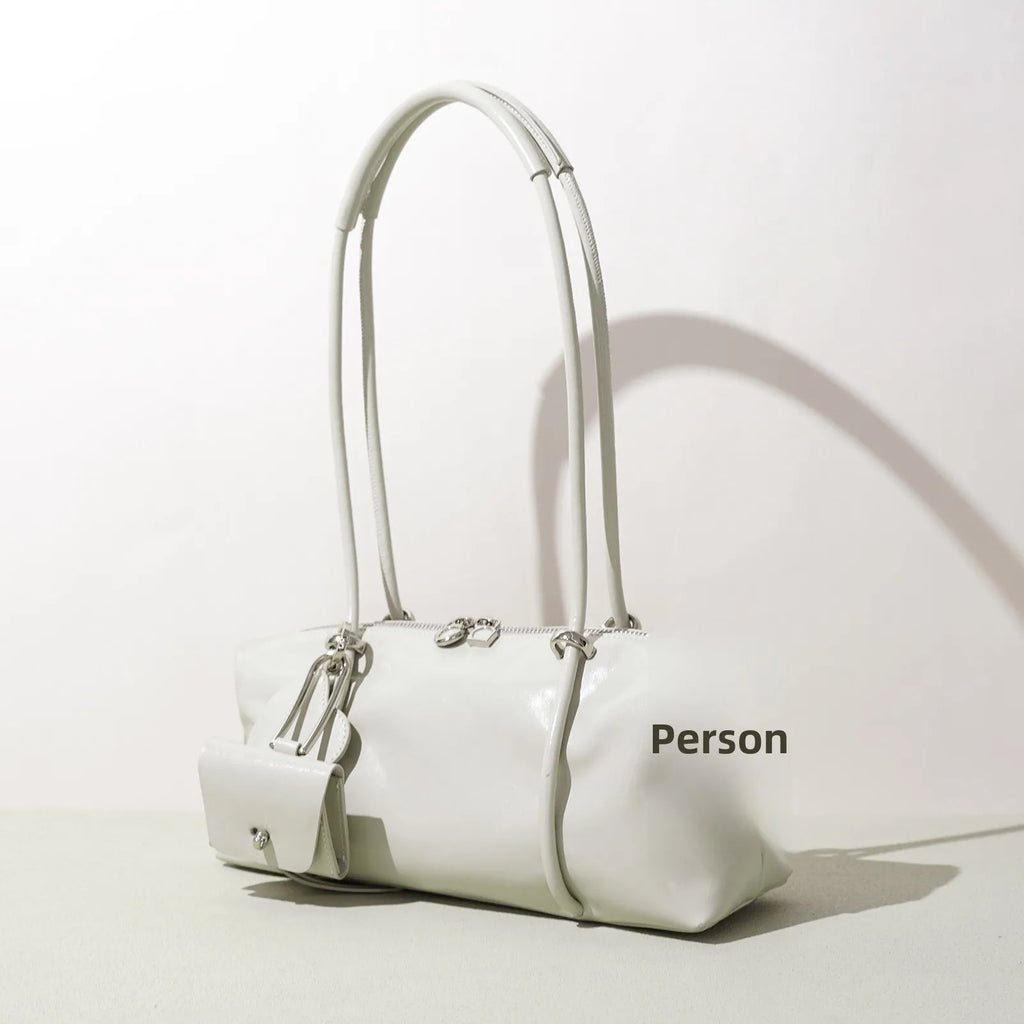 2026 New Boston Underarm Bag Large Capacity Luxe Texture Niche Commute Shoulder Bag Light-Luxury Minimalist Pillow Bag Zipper