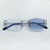 New Unisex Luxury Fashion Designer Polygonal Frameless Sunglasses Comfortable Light UV400 Gradient Lenses High-quality