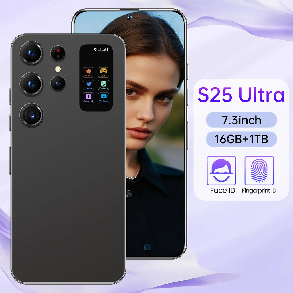 5G Smartphone 7.3 Inch 1TB Storage 16GB RAM Dual SIM Gray Tidesmit