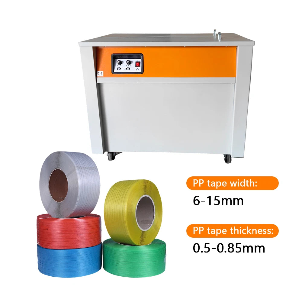 High Desk Semi Automatic Pp Strapping Machine Corrugated Box Banding Device for Goods Outer Package Consolidation Work