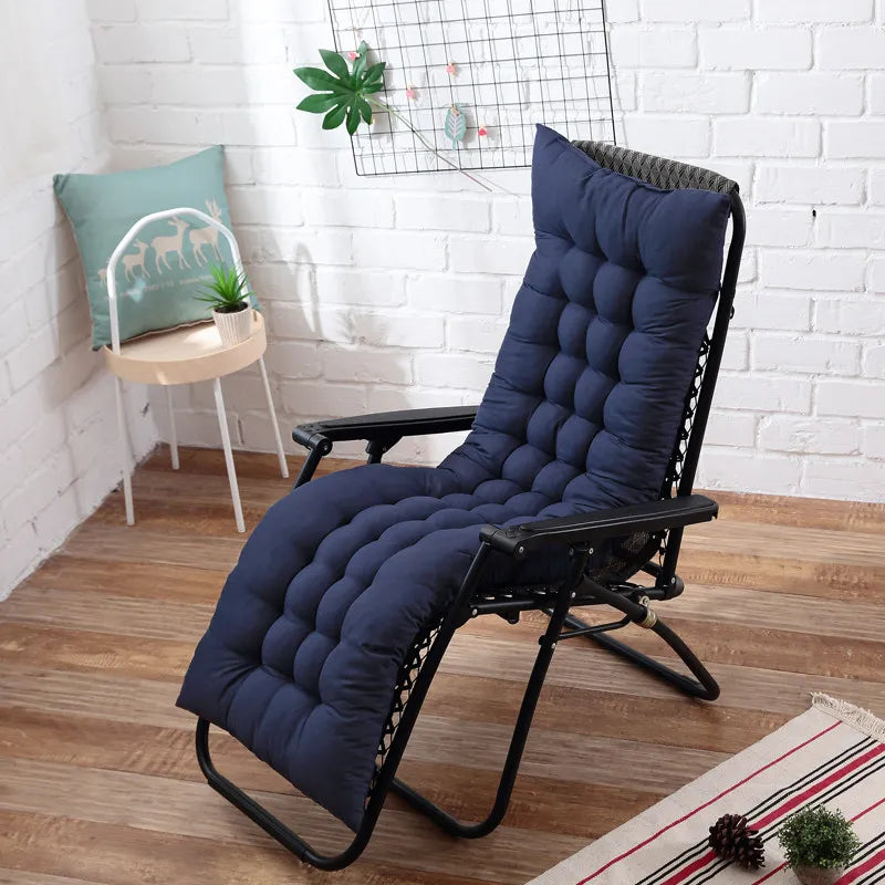 Solid Color Cushion Recliner Chair Cushion Thick Seat Cushion Rattan Chair Sofa Long Cushion Garden Chair Cushion Tatami Mat
