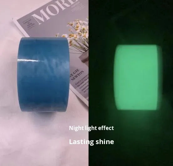 Blue UV-reactive slime ball, glowing green under dark light