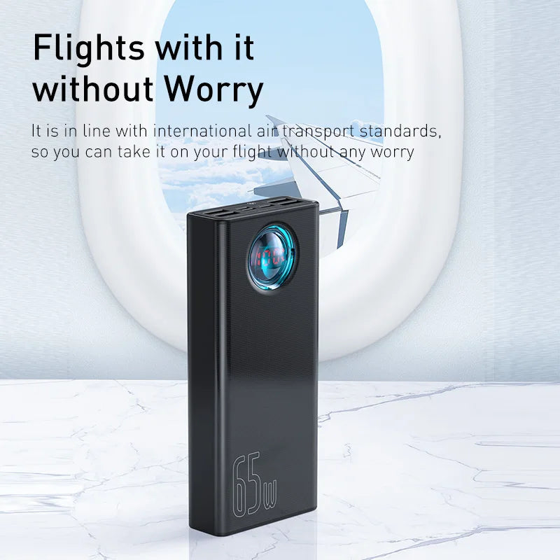 65W 30000mAh Portable Charger - PD Fast Charging Laptop Battery Pack Tidesmit