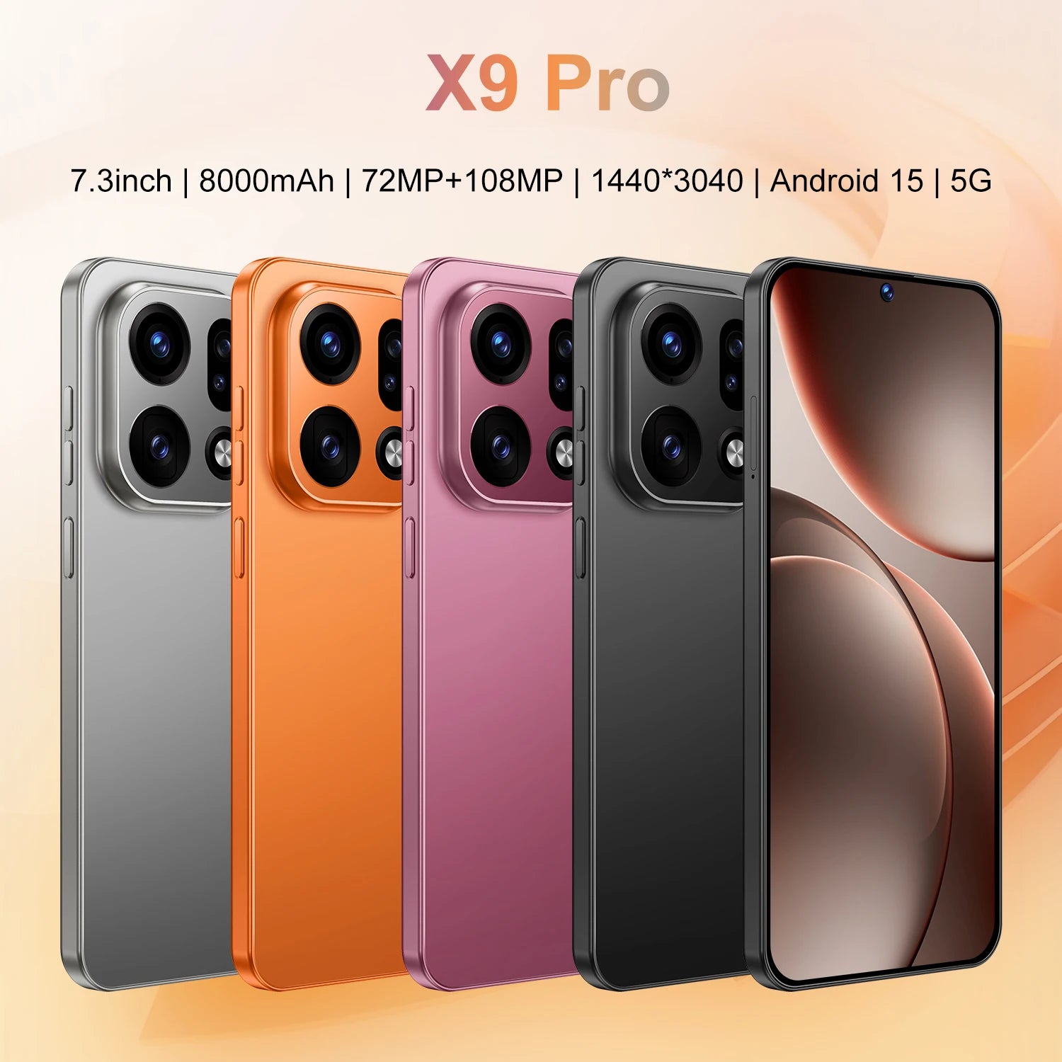 OPPO Find X9 Pro global smartphone showcasing high-resolution AMOLED display and advanced 108MP camera lens design.