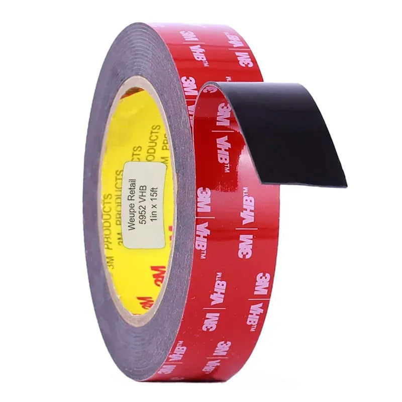 Original 3M VHB 5952 Double-sided Tape Black 1.1mm Thickness Strong Waterproof Car Foam Tape Double Sided Acrylic Adhesive Tape