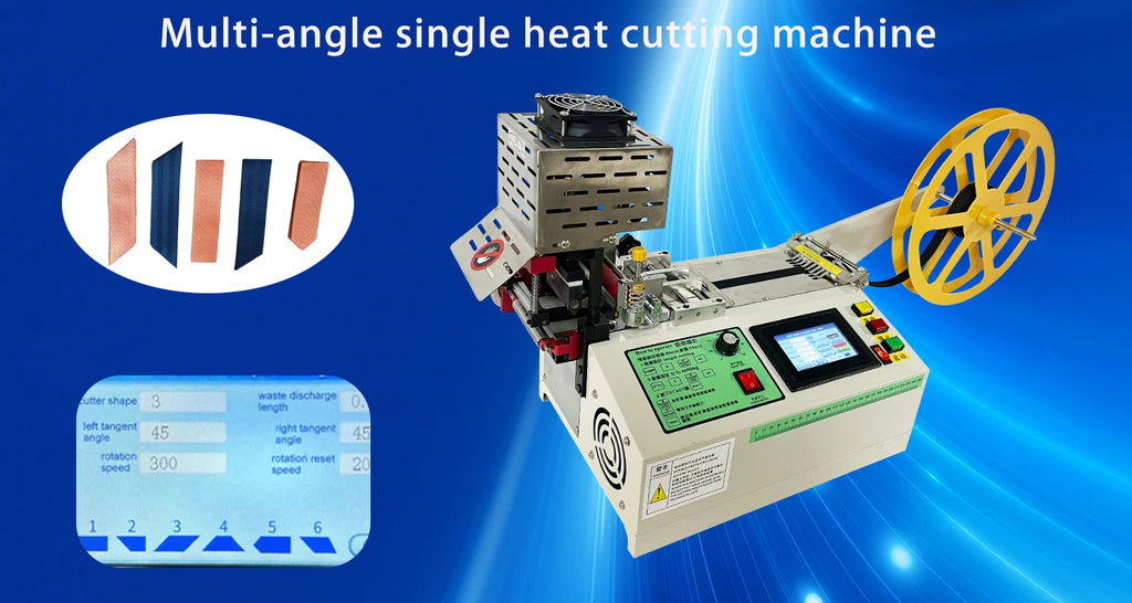 Angle Hot Knife Elastic Band Ribbon Nylon Lanyard Handbag String Fabric Strip Multi-angle Cutting Machine