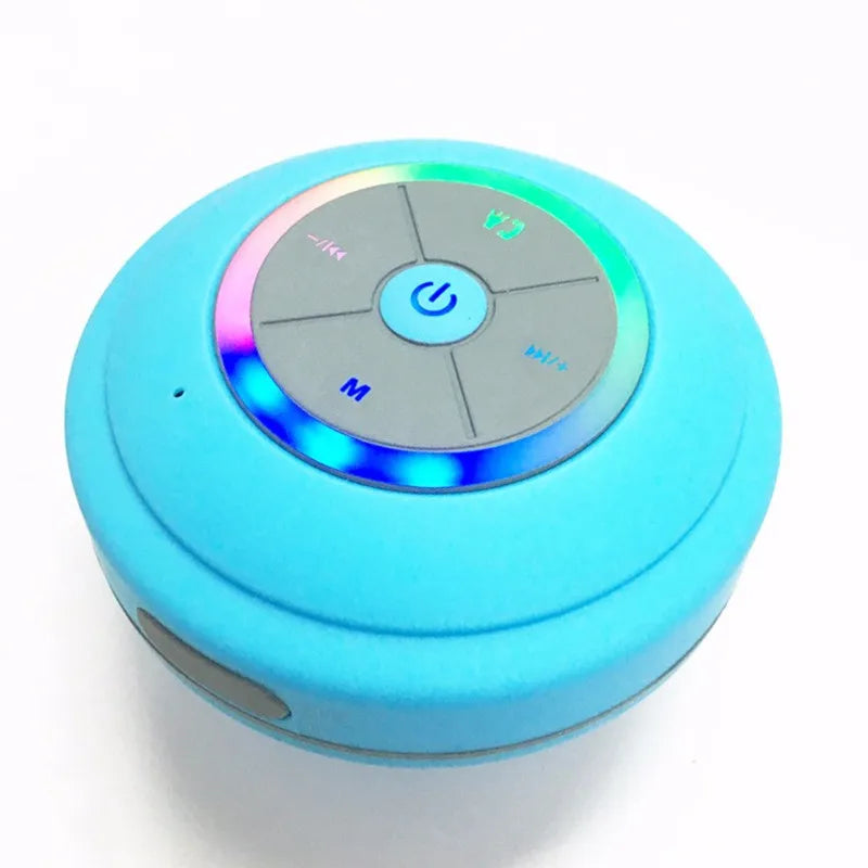 Bluetooth Speaker -Q9 Portable Outdoor LED Subwoofer Shower Music Sound Box Wireless Waterproof BT Mobile Speaker With TF/FM/AUX Splashproof
