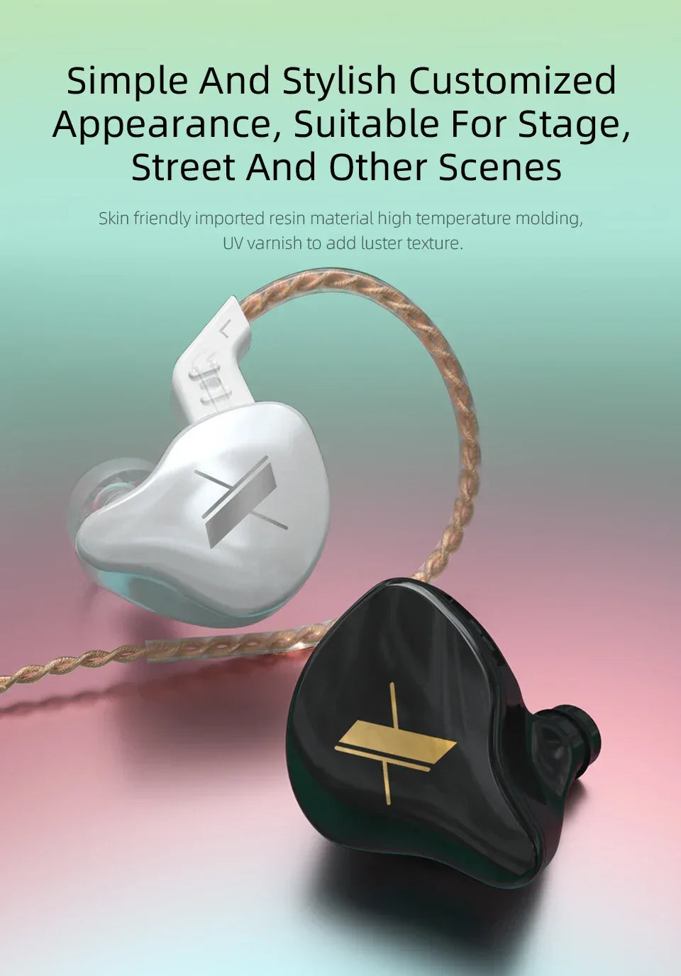 HiFi Wired In-Ear Monitor with Microphone by Tidesmit - EDX Series Tidesmit