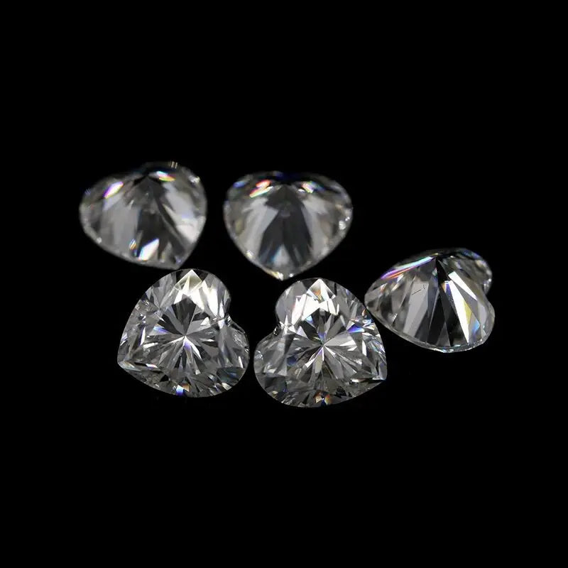 D E F White Lab Grown Diamonds Heart Shaped Loose Diamonds IGI Certified 0.5CT 1CT 2CT 3CT 4CT Diamond