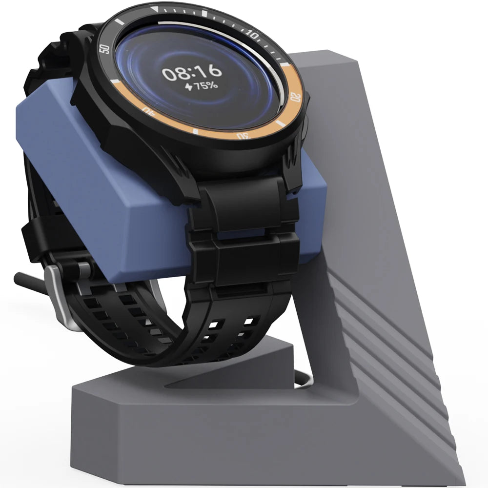 Power bank charger-Geometric Silicone Charger Stand for Mi Watch S4/S4 Sport/S3/2 Pro/H1 Xiaomi Watch Accessories Desk Holder for Smartwatches Tidesmit