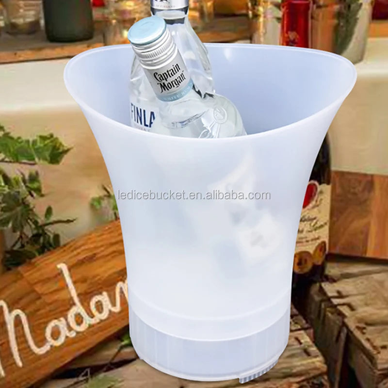 Bluetooth Speaker -Ice Bucket Wireless 360 Stereo Surround for Beach for Party, Wedding, KTV Portable Speaker with LED Light Show Ice B