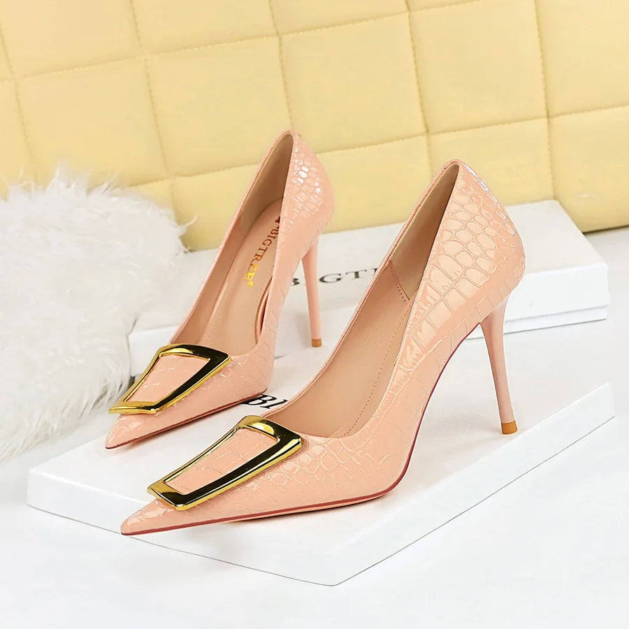Chaussure on Embroidery Flower Elegant Black Lace 10cm High Pumps Shoes Women Heels for Sexy Ladies