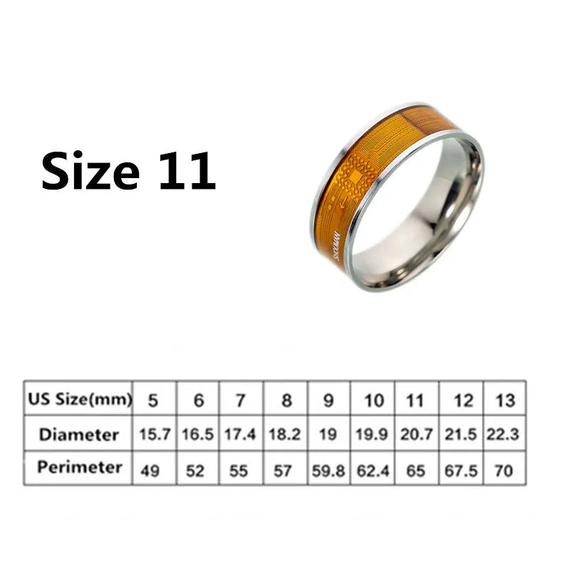 Multifunctional Unisex Stainless Steel NFC Smart Chip Ring Intelligent Ring Couple Finger Digital Rings Jewelry Accessories 11 Tidesmit