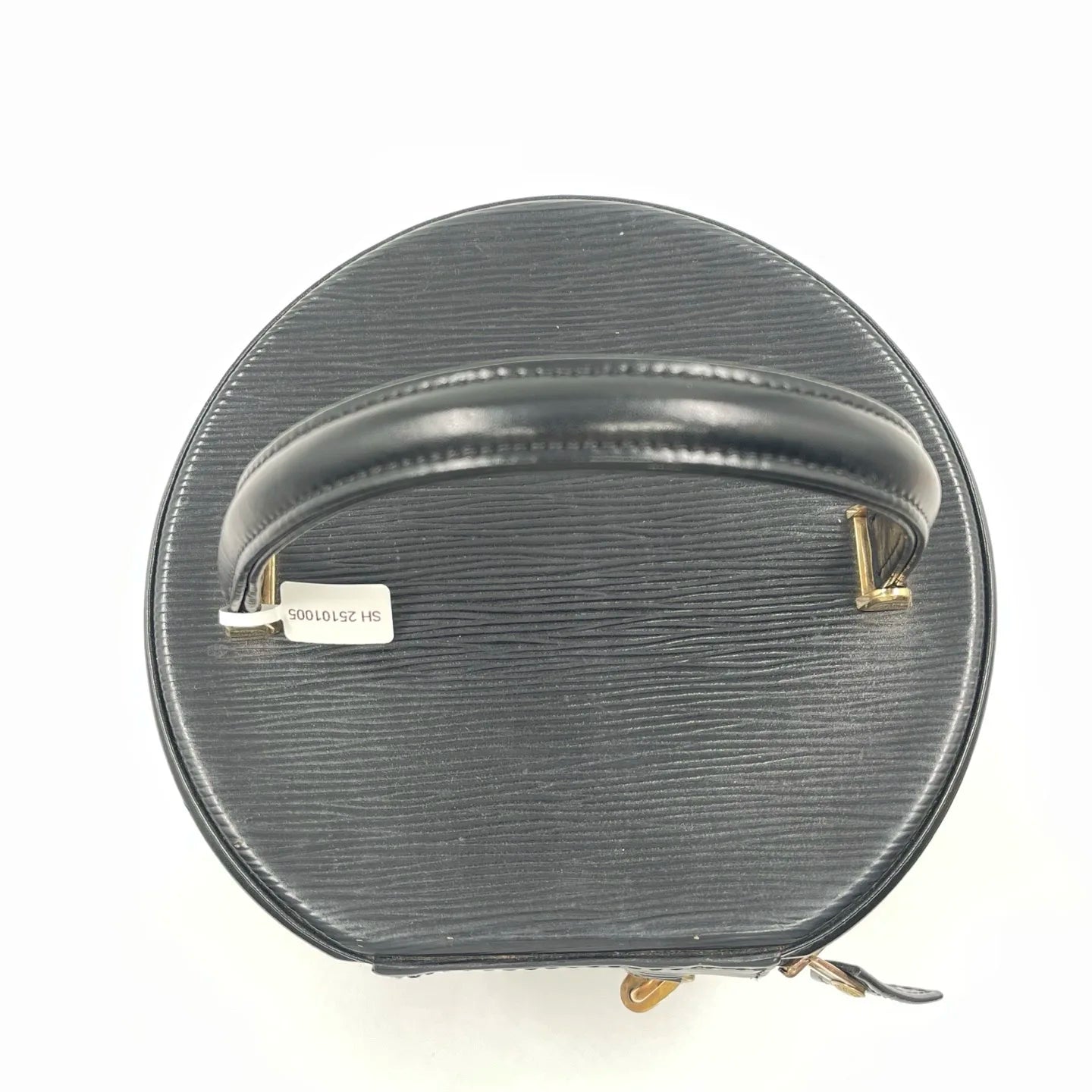 Luxury Pre-Owned Black Leather Tote Handbag, Stylish & Elegant Design