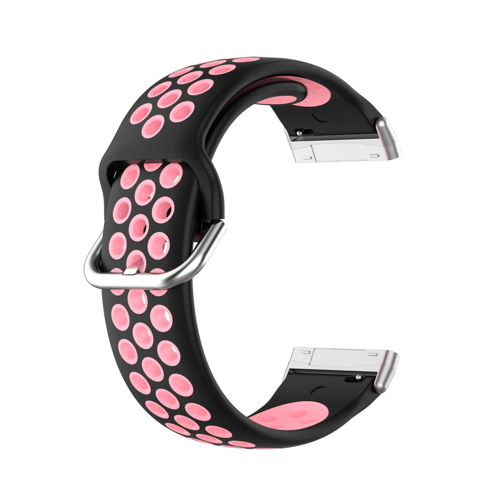 Colorful soft silicone sport wrist strap for Fitbit Versa 3 and Sense smartwatches by Tidesmit