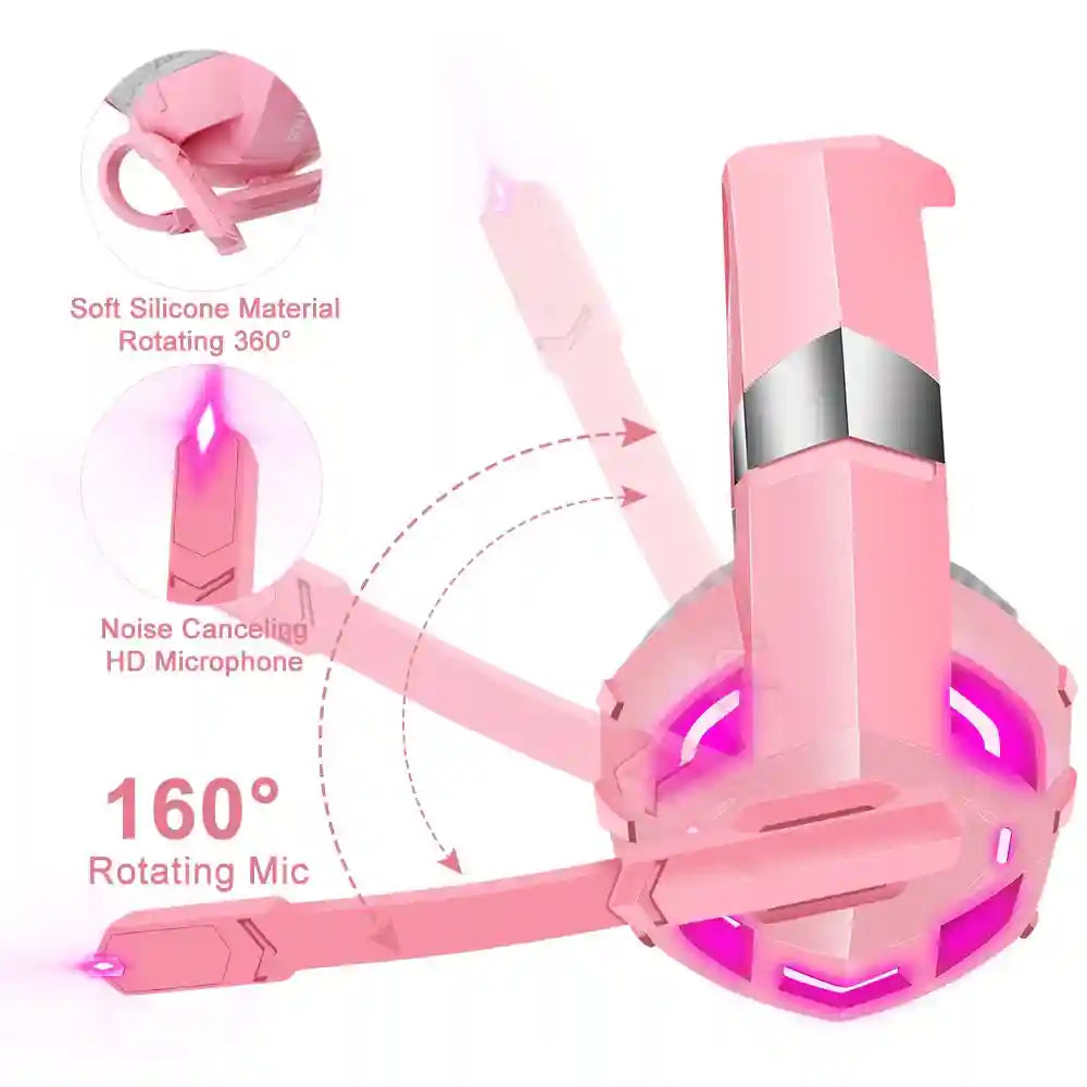 Wired Gaming Headphones with Mic - Over-Ear Noise-Cancelling Headset Tidesmit