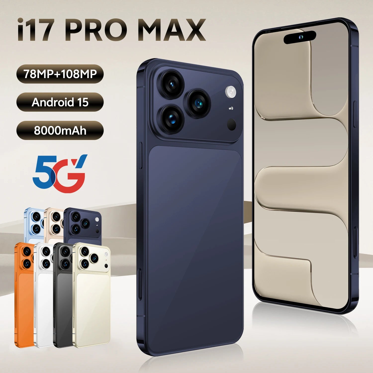Tidesmit 5G Smartphone, 16GB RAM, 1TB Storage, 108MP Camera Tidesmit
